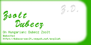 zsolt dubecz business card